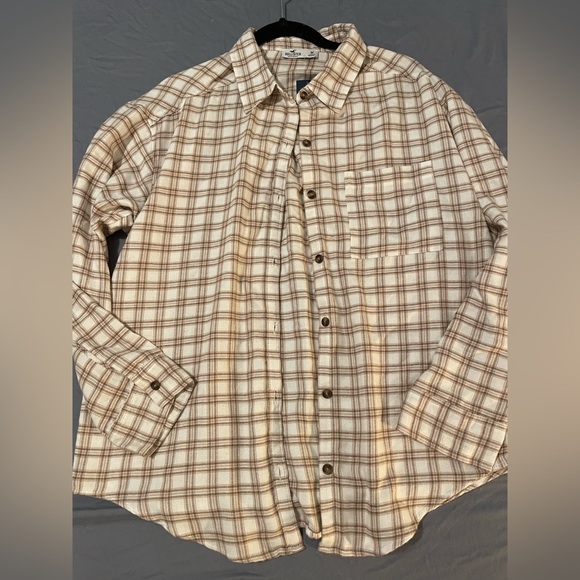 Hollister OVERSIZED PLAID FLANNEL SHIRT - Picture 1 of 4